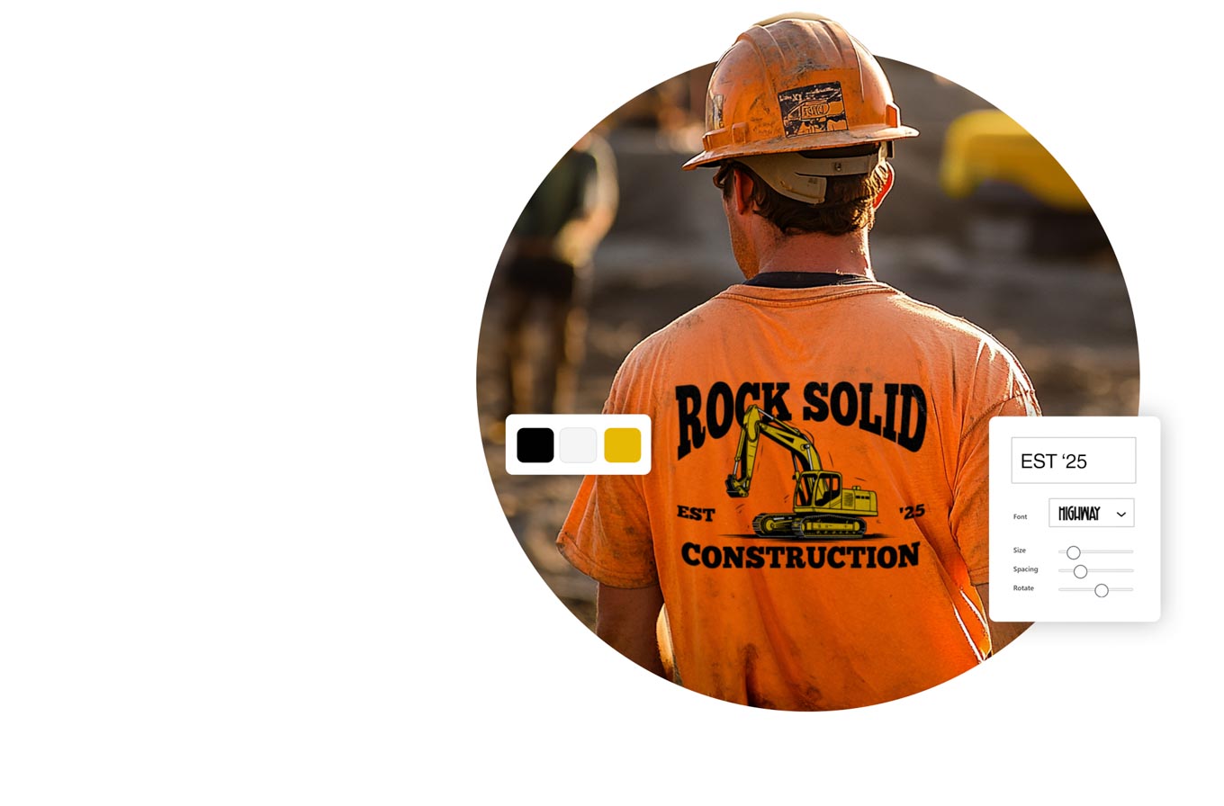 Create Shirts for your Construction Company