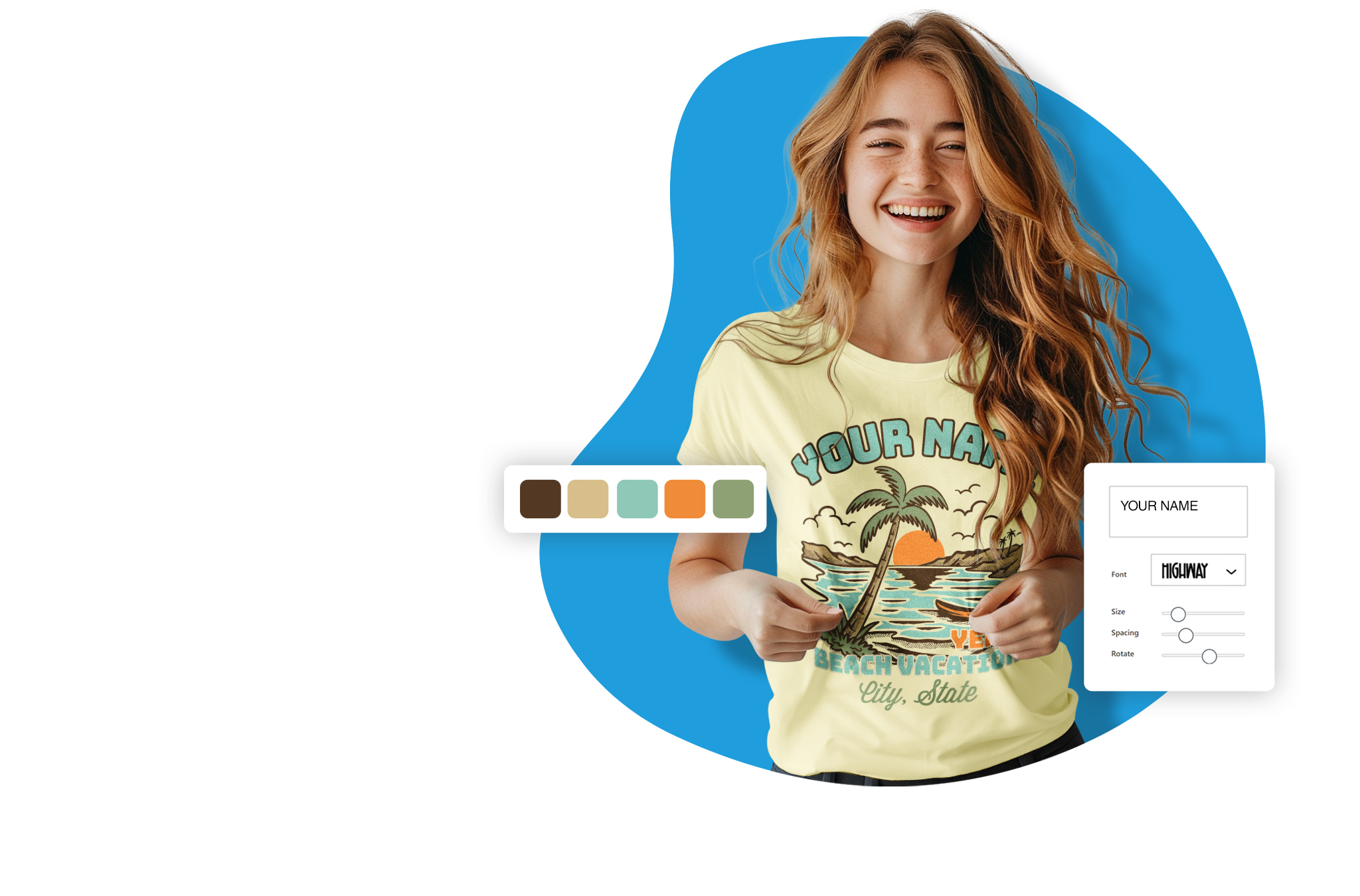 Create Custom Beach T-Shirts