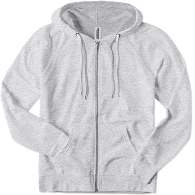 Independent Trading Lightweight Zip Up Hoodie