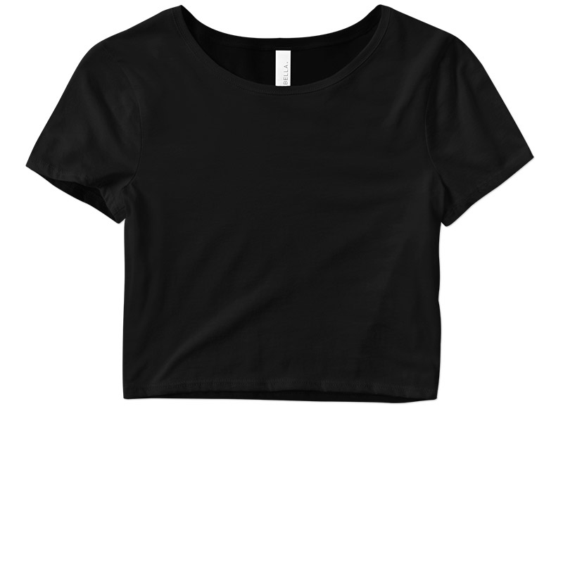 Bella Crop Top Tee - Black