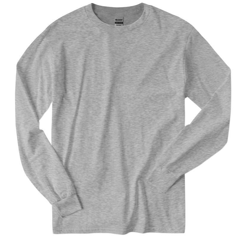 Gildan Longsleeve Cotton Tee - Sports Grey