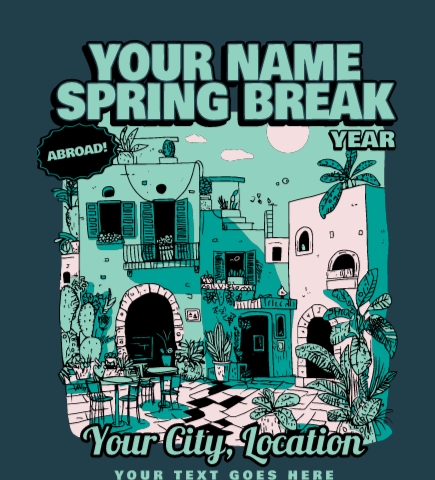 Spring Break t-shirt design 36
