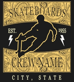 Skateboarding t-shirt design 6