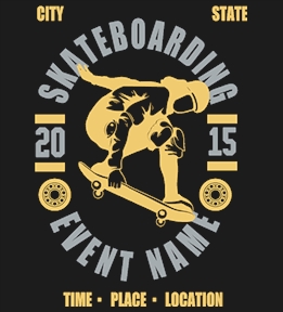 Skateboarding t-shirt design 12