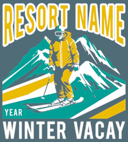 Winter Vacation t-shirt design 9