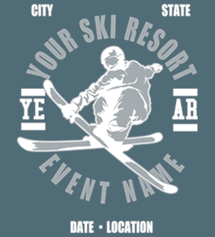 Skiing t-shirt design 42