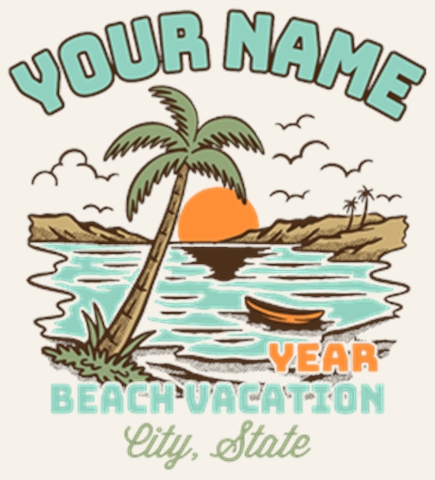 Beach t-shirt design 14