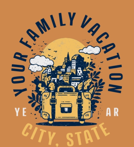 Family Vacation t-shirt design 122