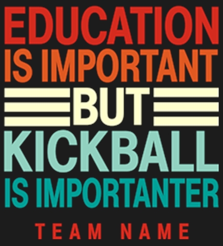 Kickball t-shirt design 5