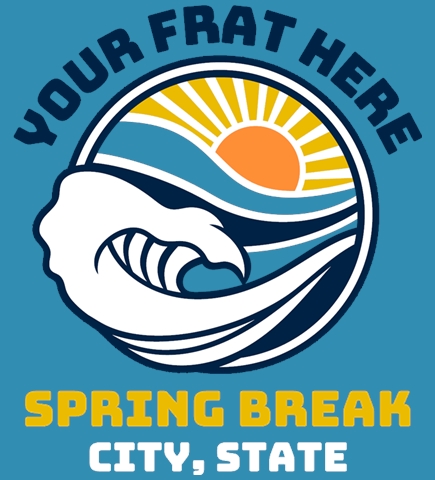 Greek Spring Break t-shirt design 16